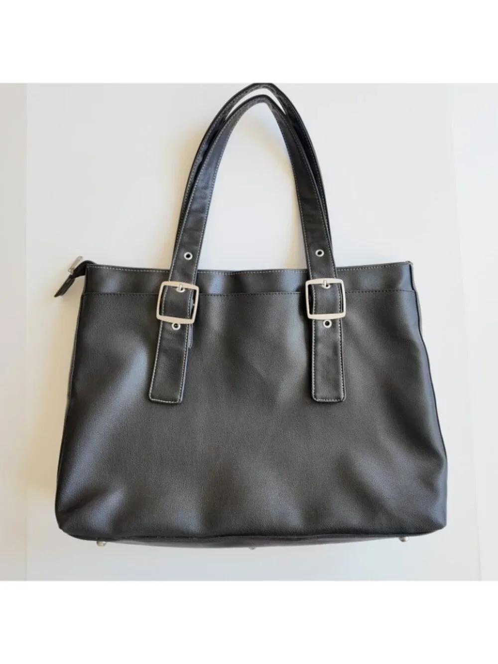 SOLO new york black leather laptop bag